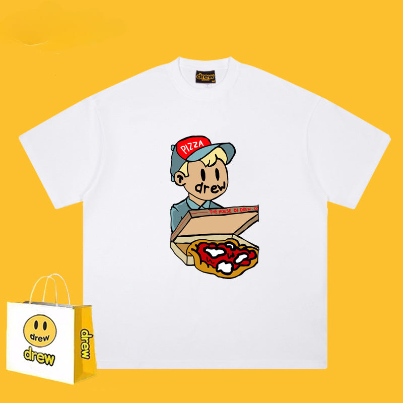 Drew T-shirts Pizza Graffiti Printing