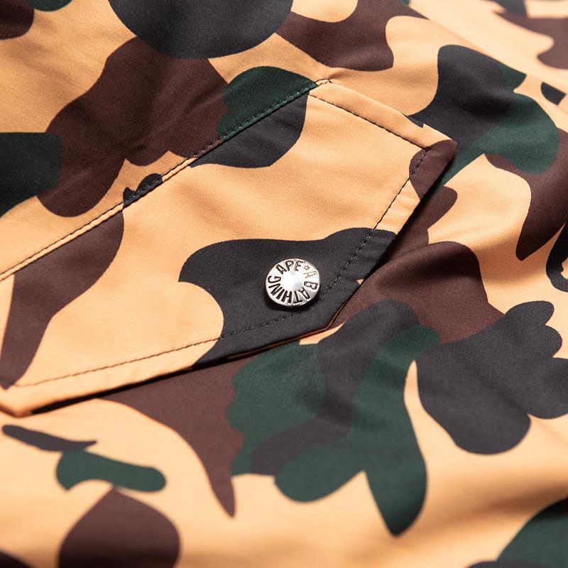 Bathing Ape Coat Autumn and Winter Men's Fashion Day Shark Head Camouflage Cotton Jacket Jacket Coat