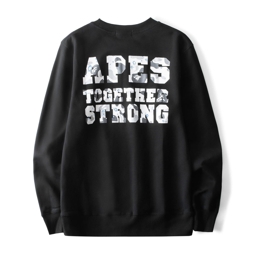 Bathing Ape Sweatshirts Generation Autumn and Winter Starry Sky Luminous Printed Long-Sleeved T-shirt