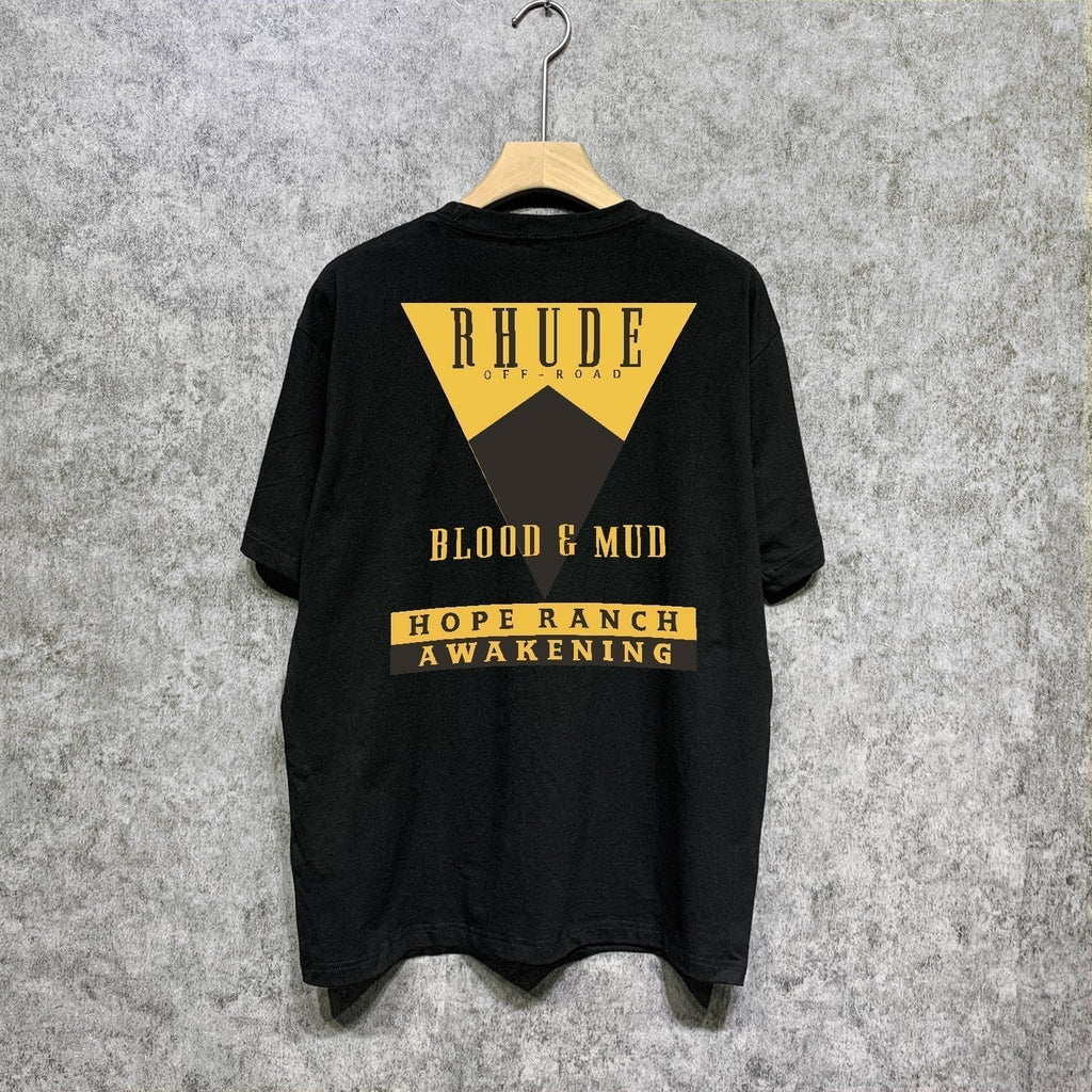 Rhude T-shirts Printed Trendy Pure Cotton