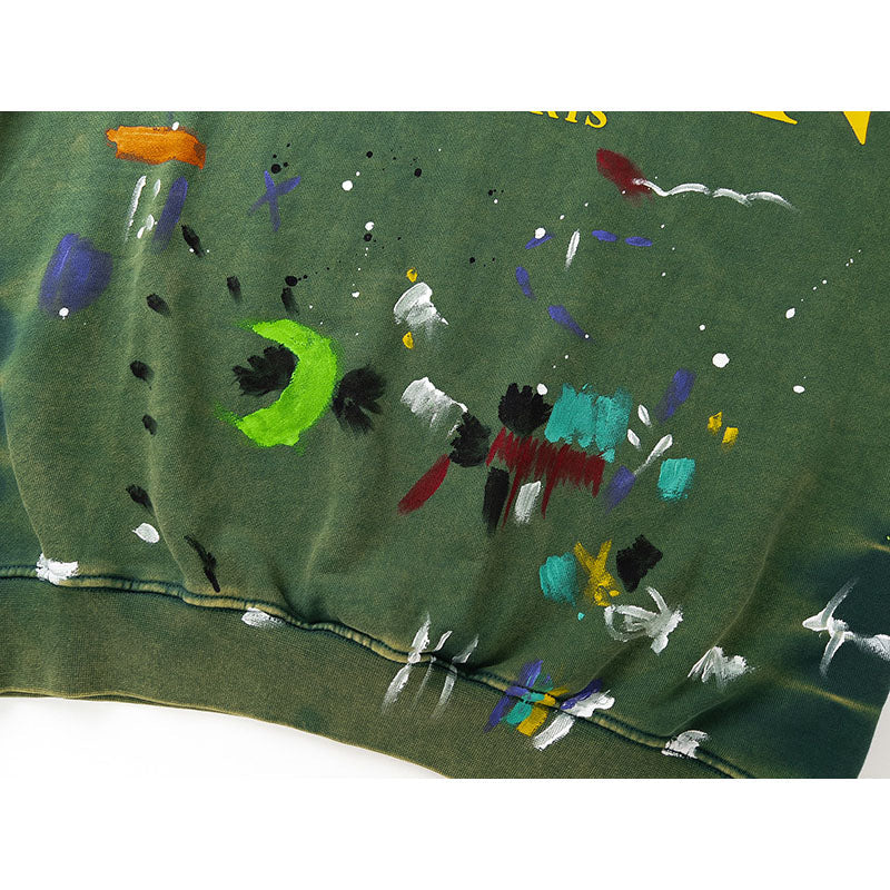Gallery Dept Hoodie Hand Painted Graffiti Washed Hooded Sweater