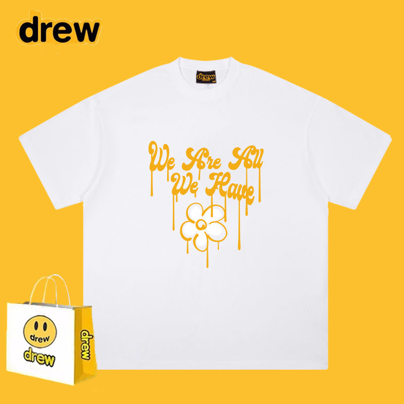 Drew T-shirts Short Sleeve Letter Print