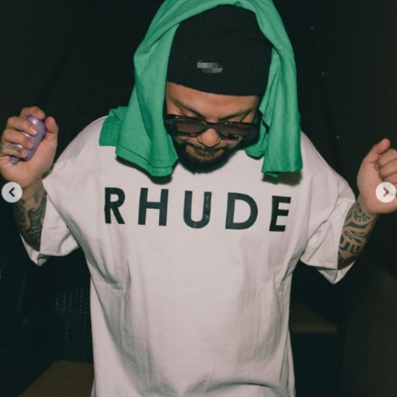 Rhude T-shirt Letter Logo Printed Short Sleeve T-shirt