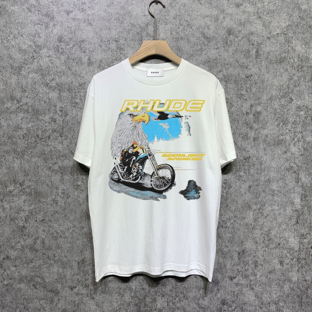 Rhude T-shirts Printed Trendy Pure Cotton